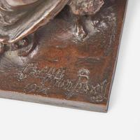 Charles Henry Humphriss (American, 1867-1934) Pair of Pierrot or Harlequin Bookends, Roman Bronze Works (founded 1897), New York, NY, dated, "1912"