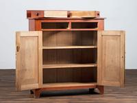 A Country Grain-Painted Poplar Two-Drawer Jelly Cupboard