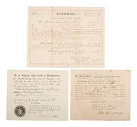 [CIVIL WAR]. A group of pre-Civil War and War-era ephemera.