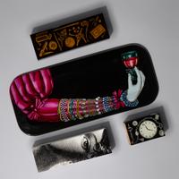 Collection of Three Boxes and a Tray, c. 1950 Fornasetti, Italy