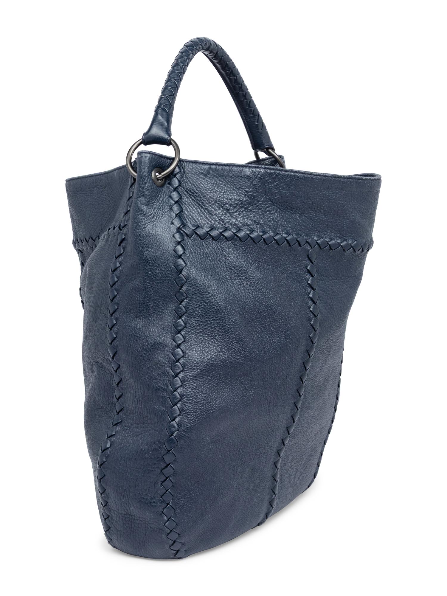 Bottega Veneta, Navy Grained Leather Hobo Bag
