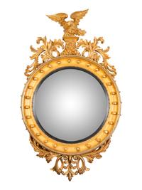A Regency Giltwood Convex Mirror