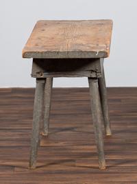 A Shaker Blue Painted Pine Work Bench
