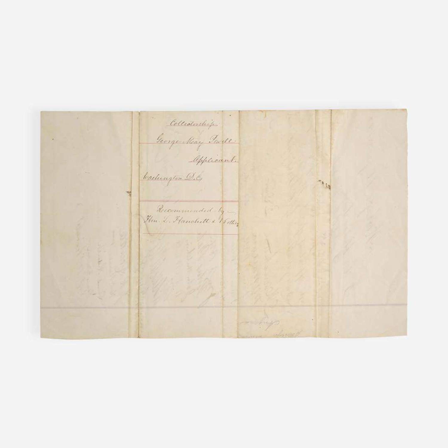 [Presidential] [Lincoln, Abraham] [Powell, George May] Group of 3 Manuscript Documents