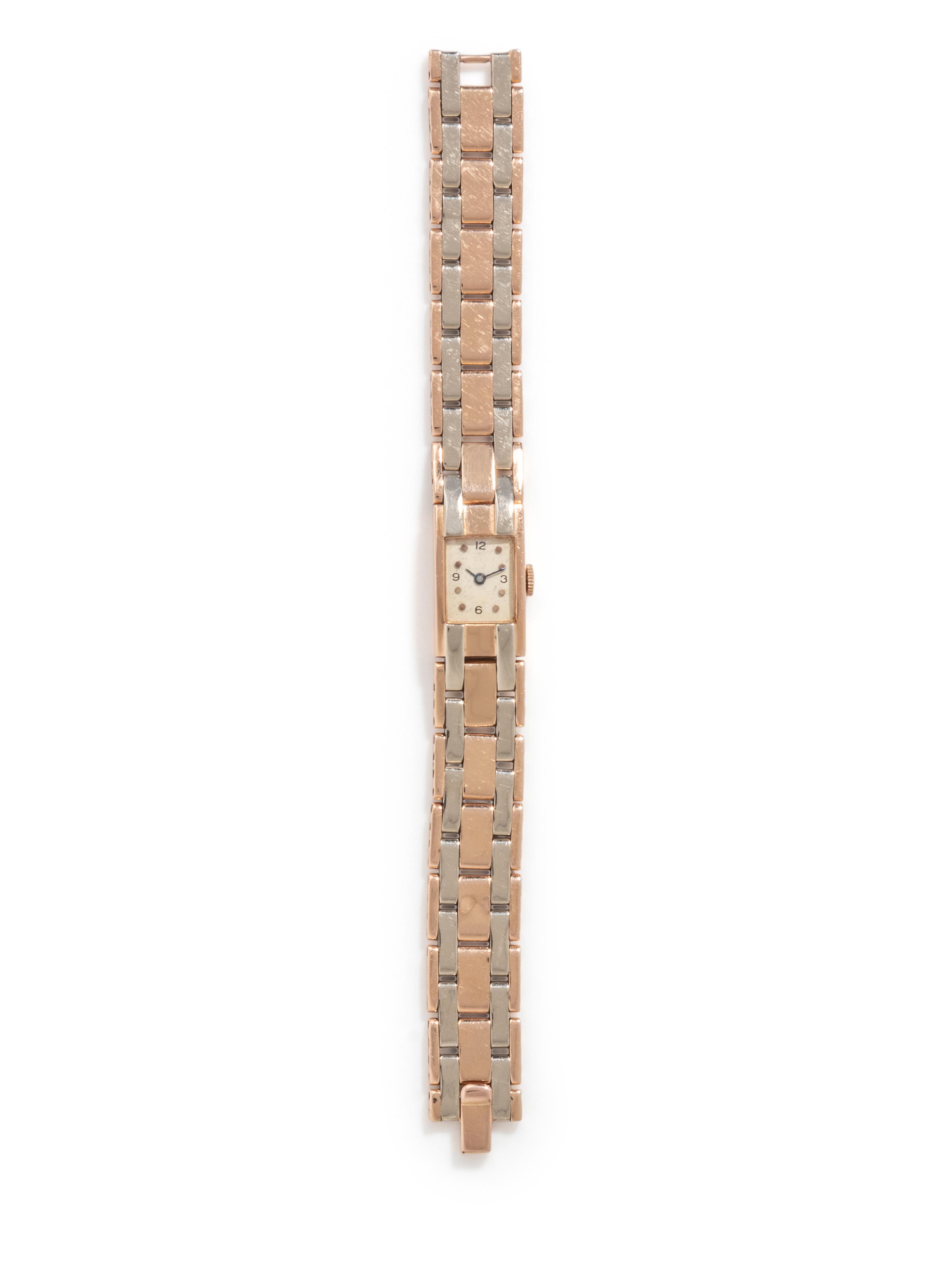 RETRO, BICOLOR GOLD WATCH