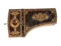 A Palais Royal Gilt Metal Mounted Tortoise Shell Piano Form Nécessaire Case