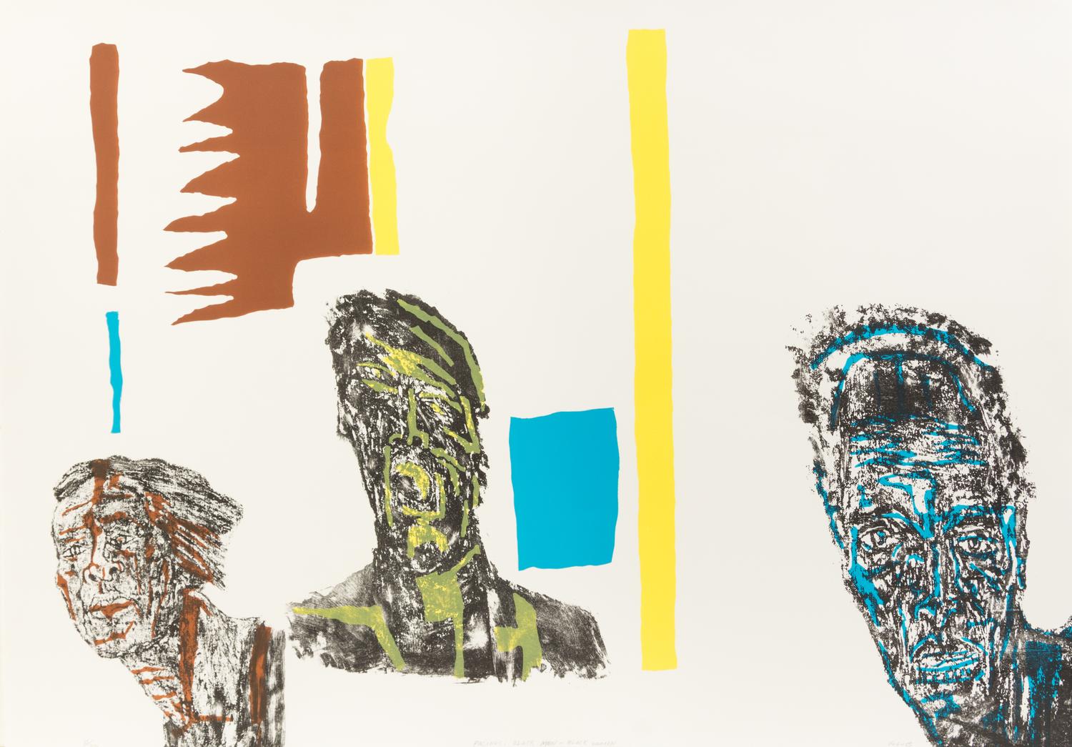 Leon Golub, (American, 1922-2004), Facings: Black Men - Black Women