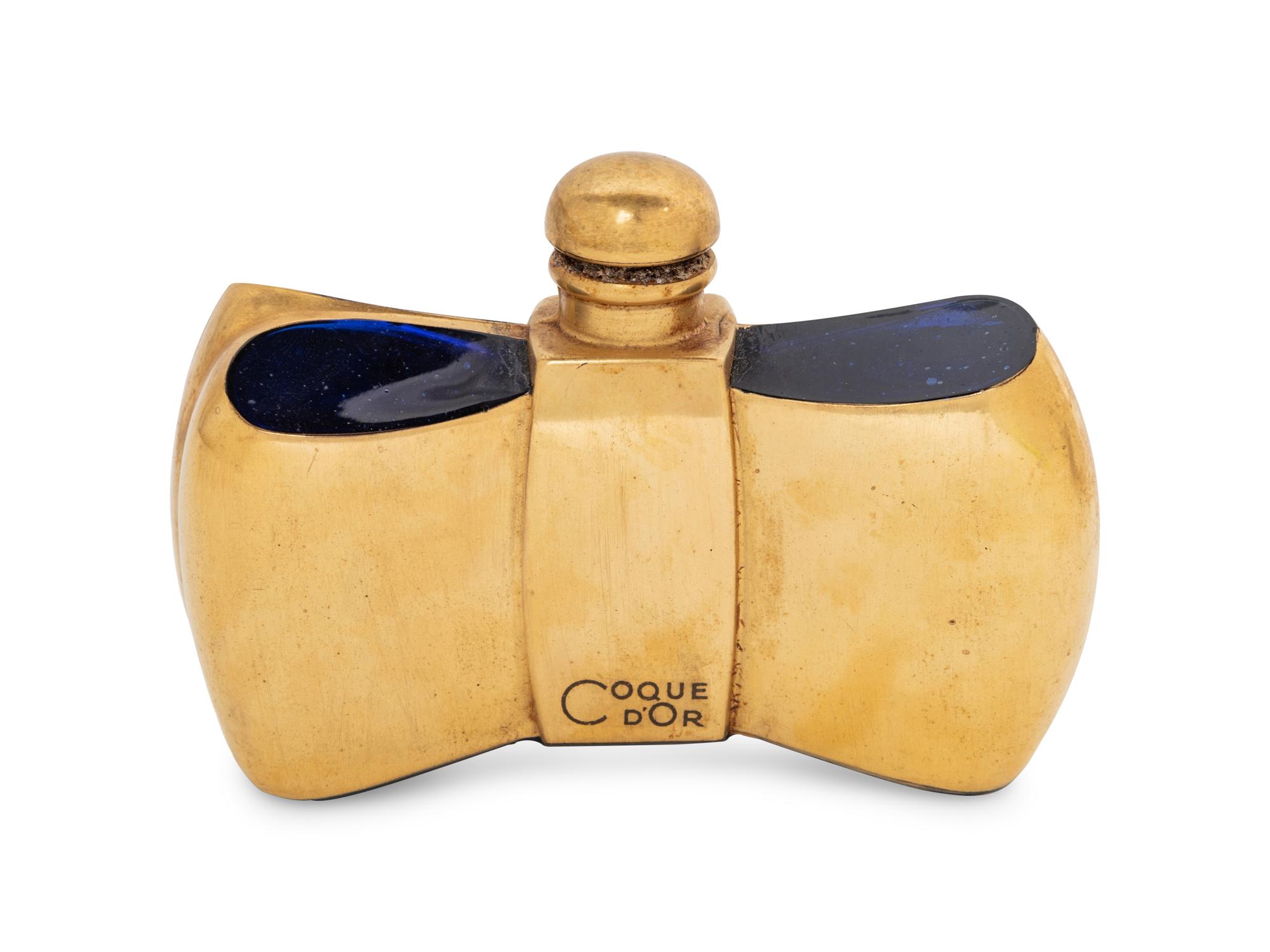Perfume Box by Jean-Michel Frank and Guerlain Coque d'Or Bottle by Baccarat, 1937