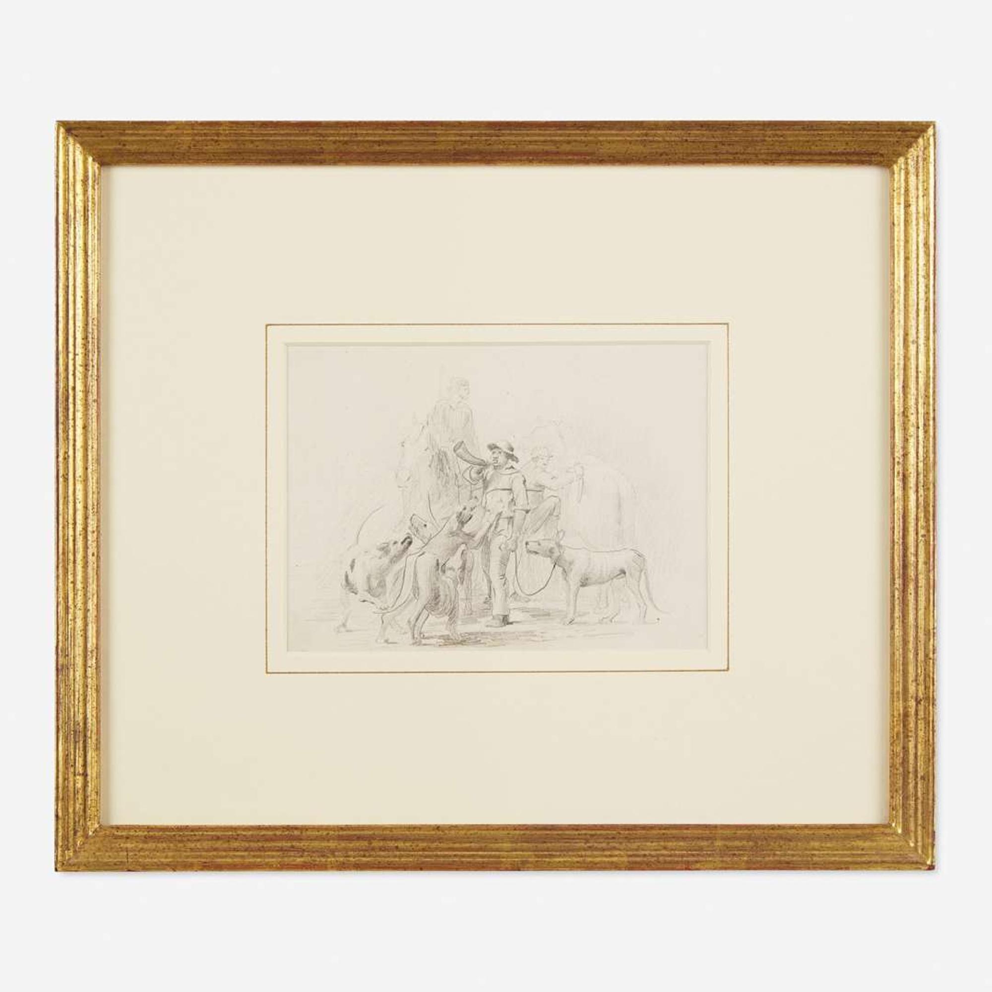 William Tylee Ranney (1813-1857) Four Works: Studies of Animals and Hunt Scenes