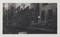 Armin Landeck, (American, 1905-1984), Shadowed Street (Minetta Lane), 1947