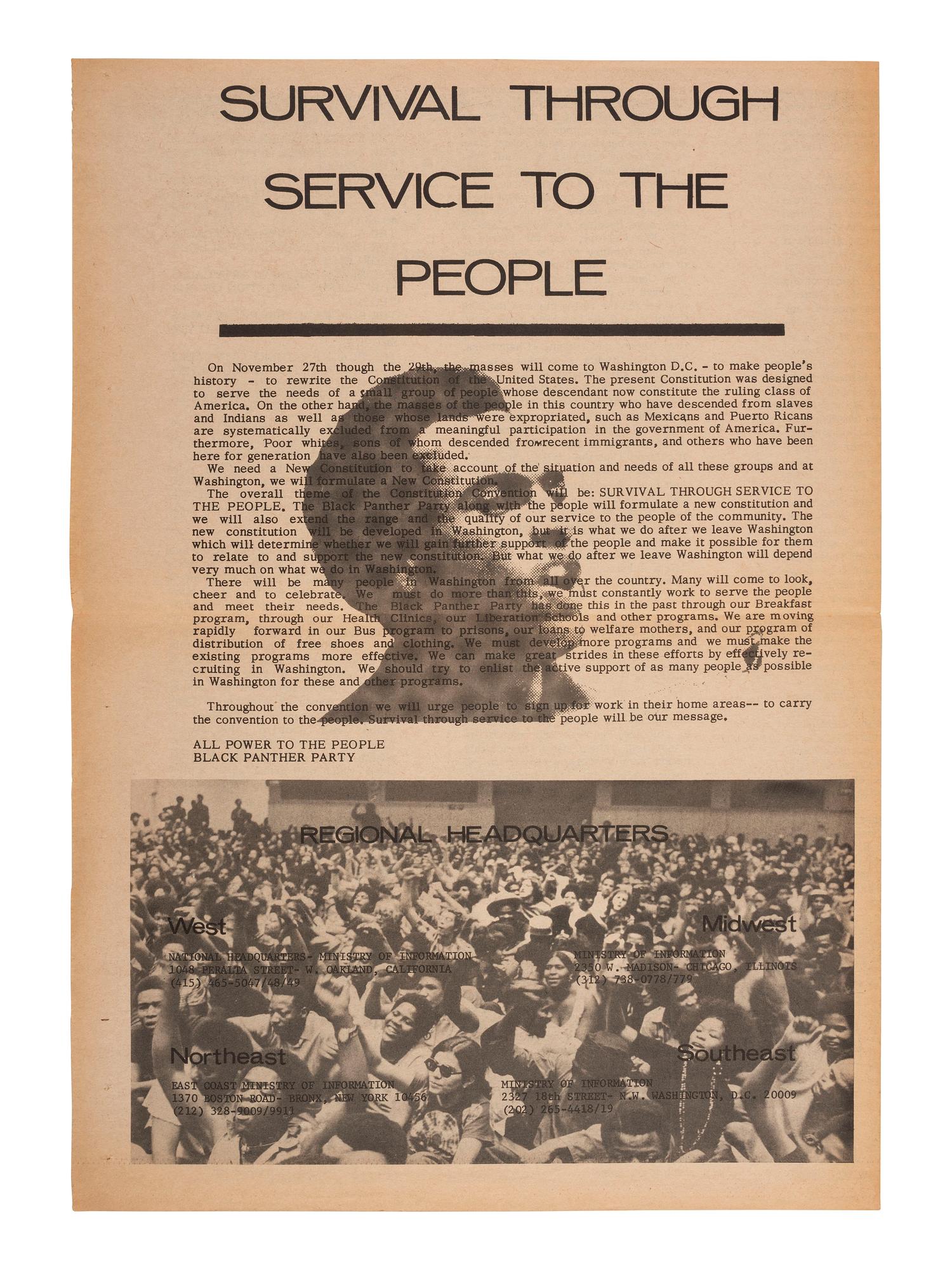 [CIVIL RIGHTS]. A group of 9 pamphlets, circulars, and flyers involving Black activists, incl. Black Panther Party members.