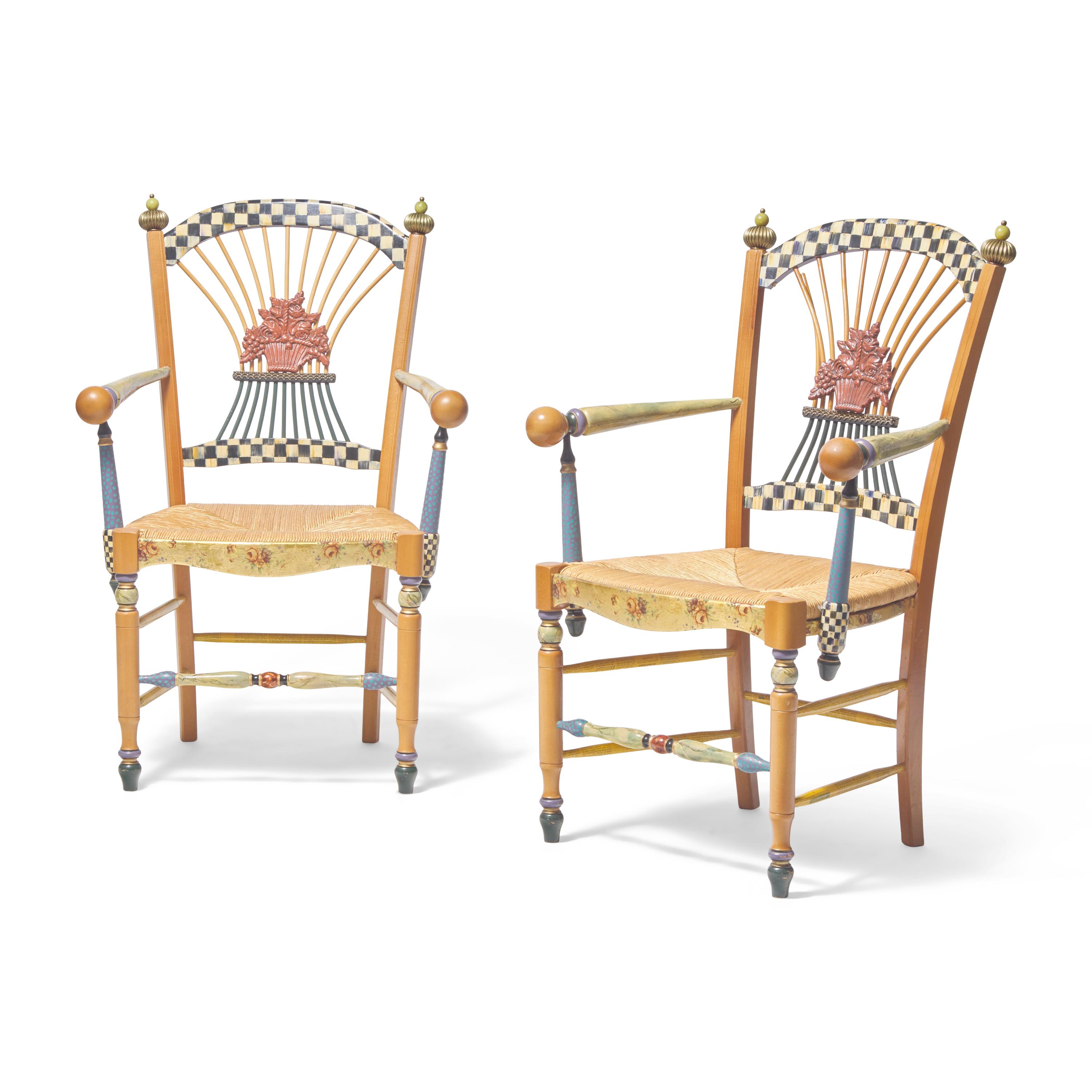 MacKenzie Childs (American, founded 1983) — Two chairs, 1983