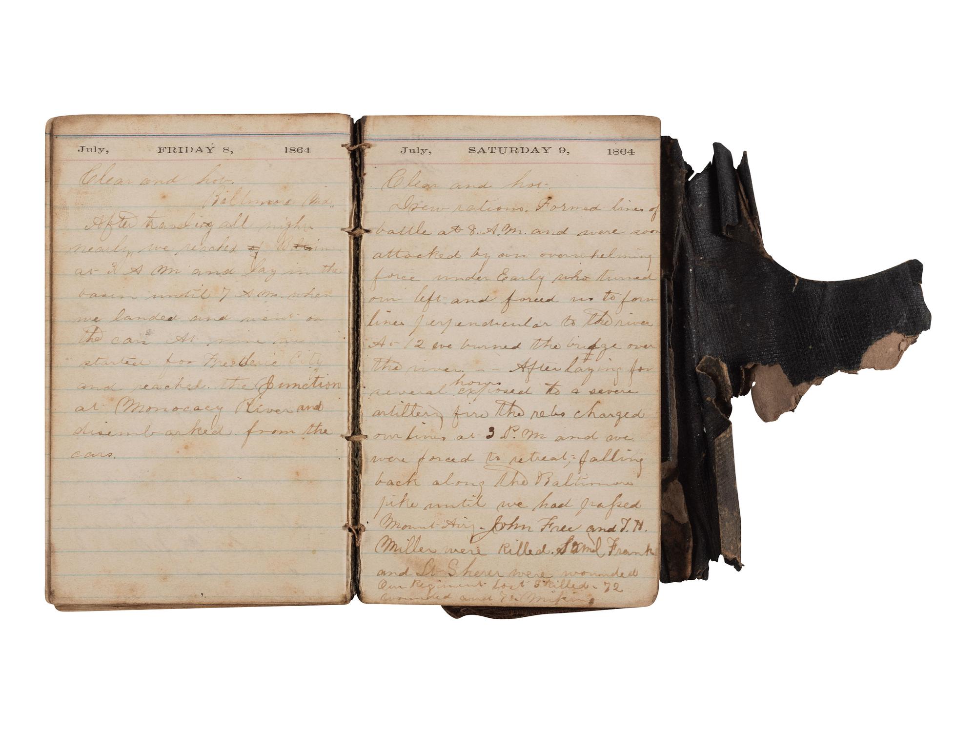 [CIVIL WAR]. War-date diaries, photography, and other ephemera associated with Sergeant Joseph H. Grant, Co. A, 110th Ohio Volunteer Infantry.