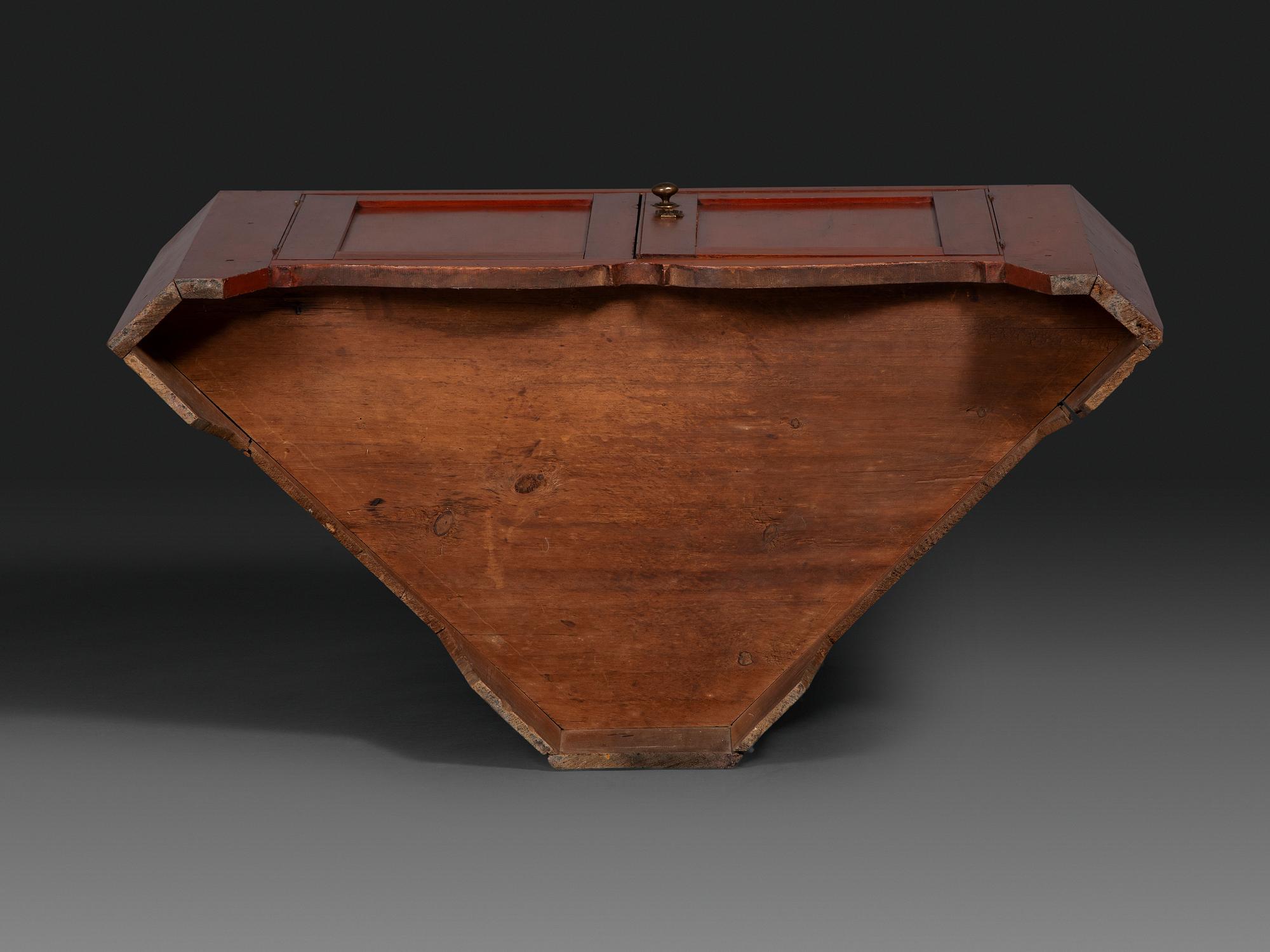 A Country Federal Cherrywood Corner Cupboard