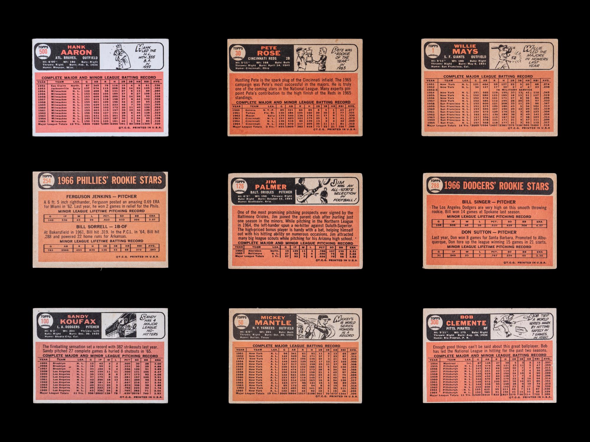 A Complete Set of 1966 Topps Baseball Cards (598/598)
