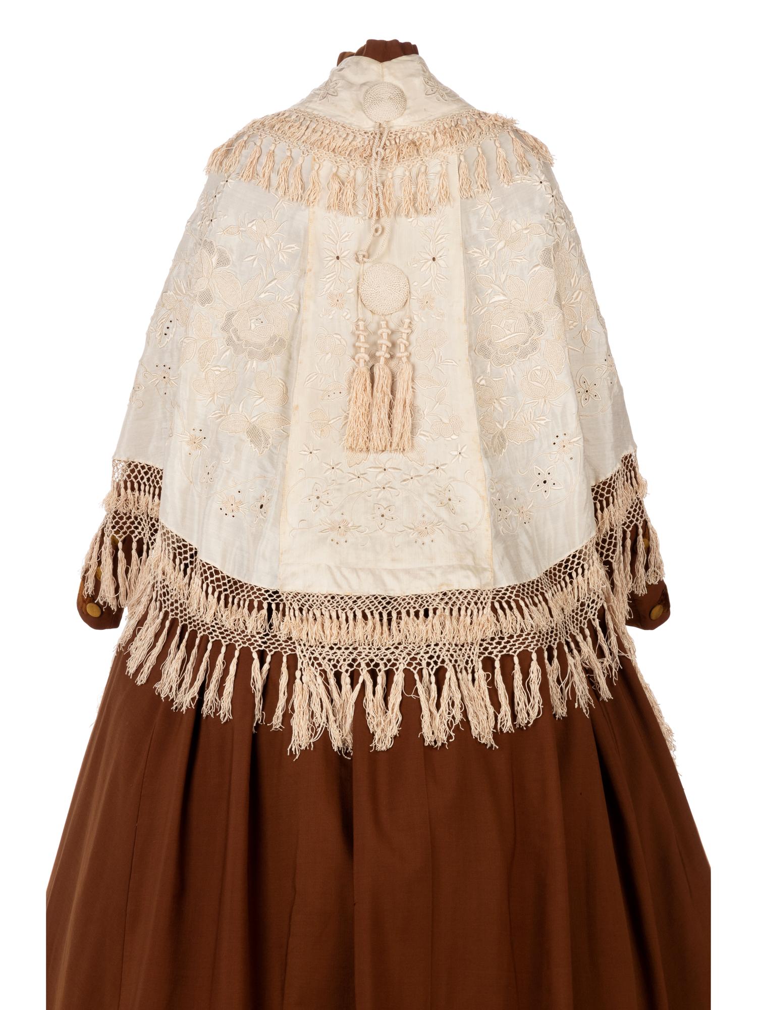 Collection of 19th Century Clothing: One Dress, Four Capes