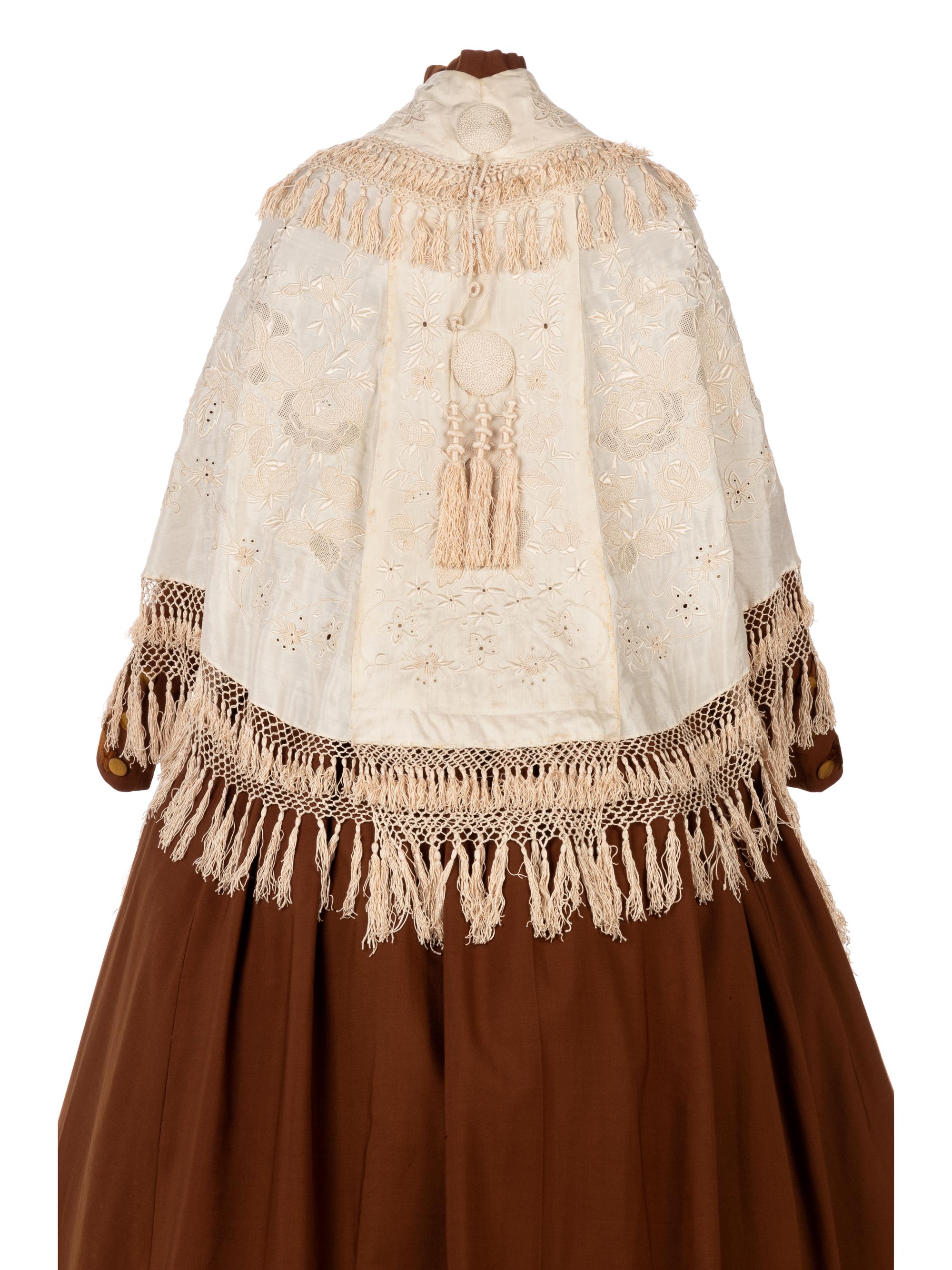 Collection of 19th Century Clothing: One Dress, Four Capes