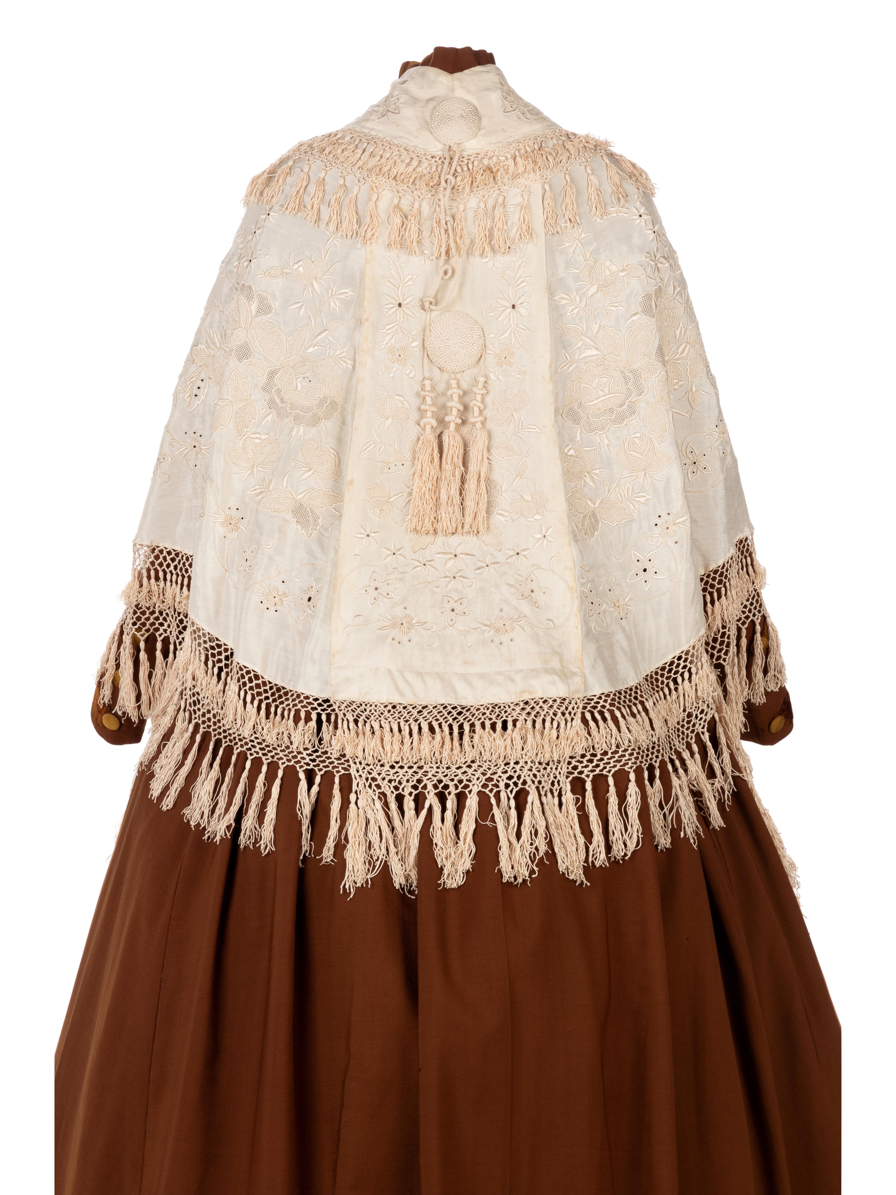 Collection of 19th Century Clothing: One Dress, Four Capes