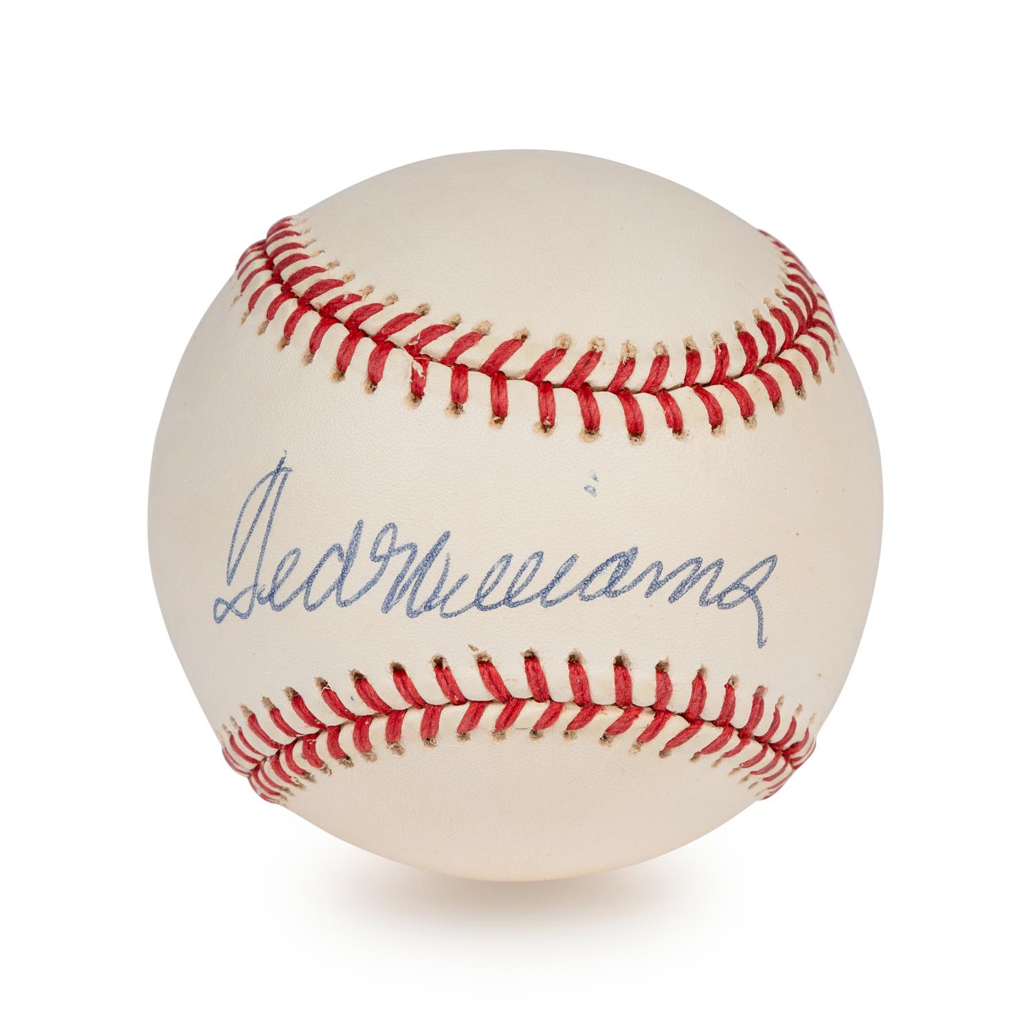 A Ted Williams Single Signed Autograph Baseball,