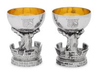 A Pair of Silver Salt Cellars