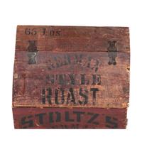 A Stoltz's Painted and Stenciled Wood Coffee Bin