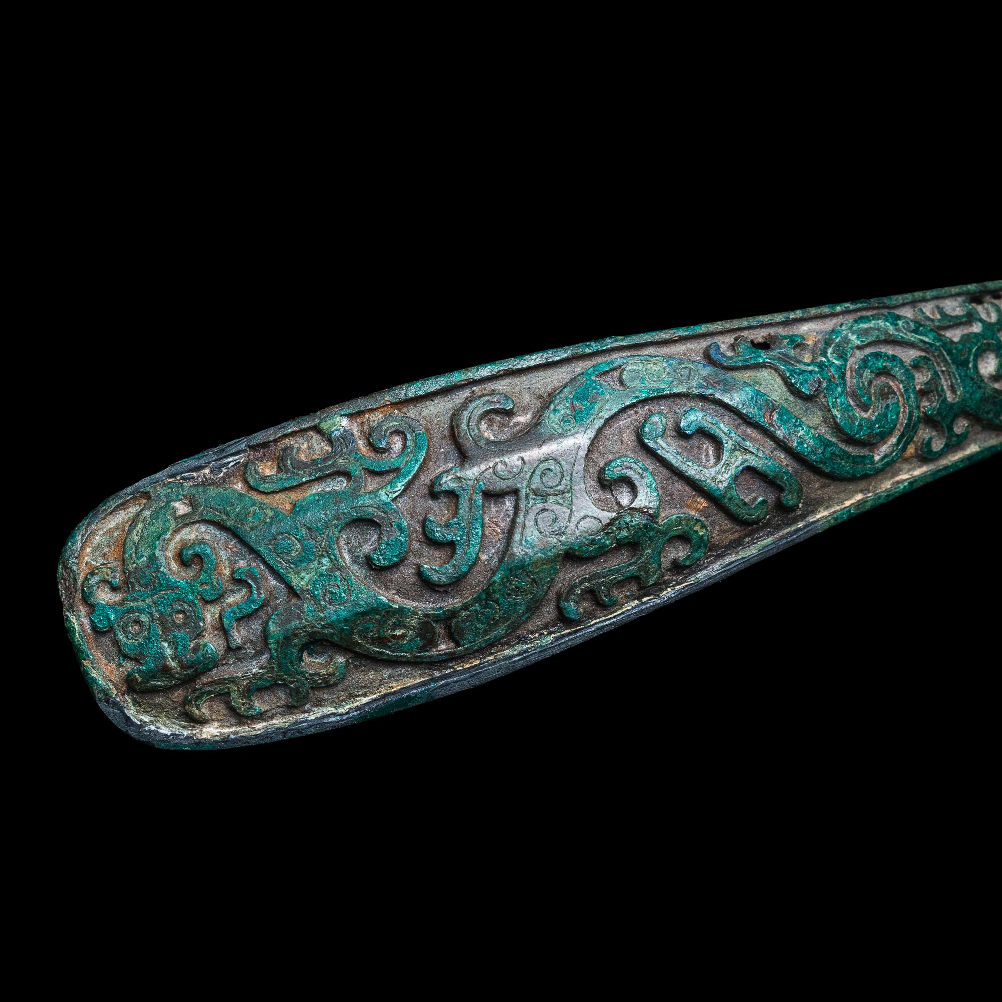 Three Chinese Metal Belt Hooks, Warring States-Han Dynasty 戰國-漢 青銅帶鉤三件