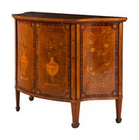 A George III Harewood and Marquetry Commode