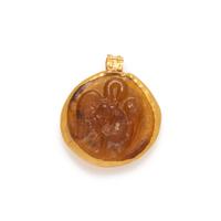 A Roman Gold and Glass Pendant with the Princess Leda and the Swan
