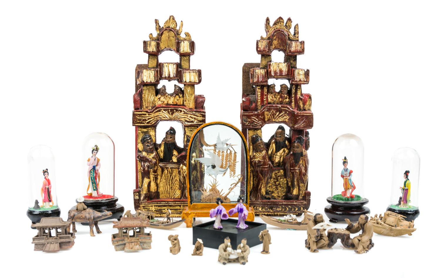A Collection of Chinese Export Decorative Articles Height of first 7 1/8 inches.