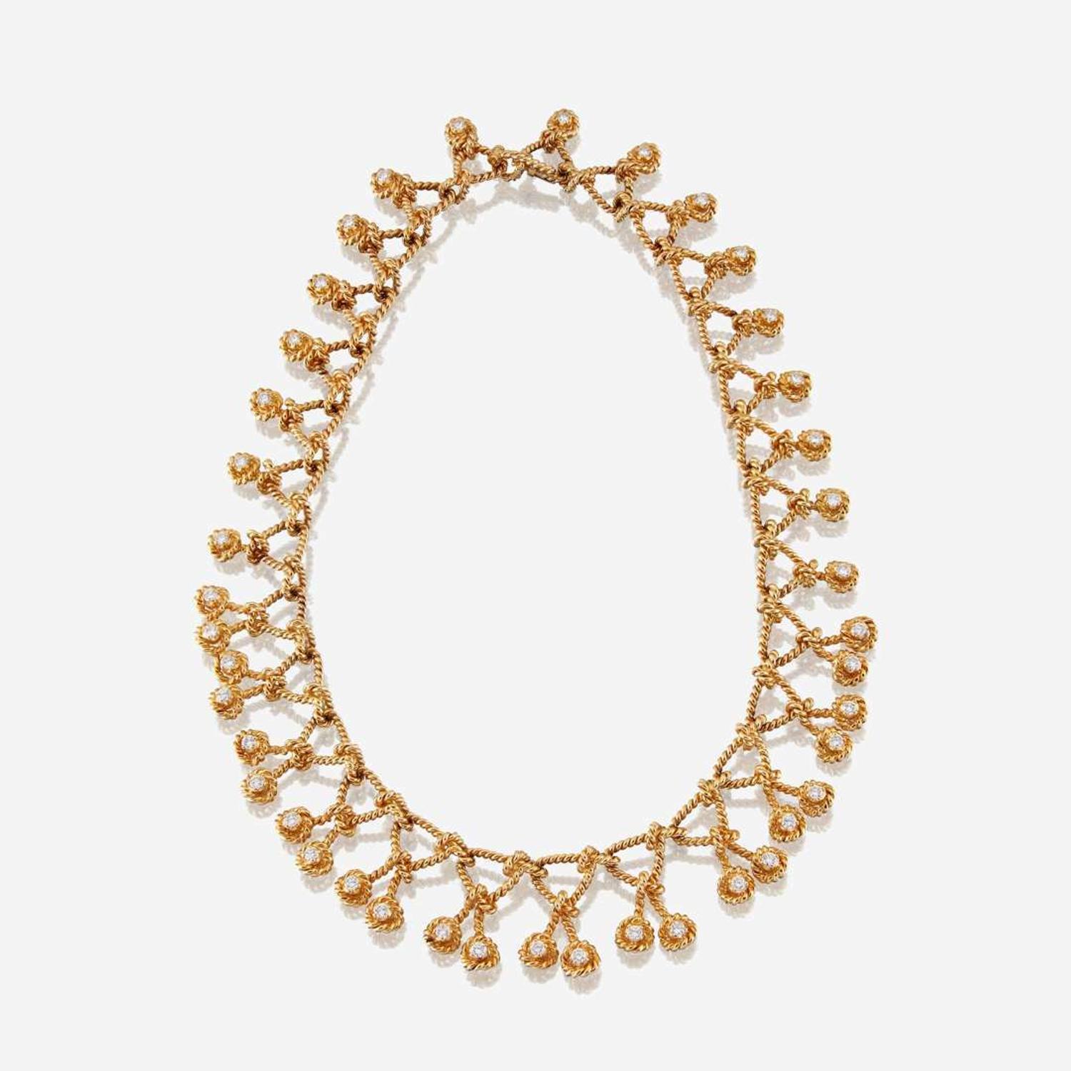 An eighteen karat gold and diamond necklace, Verdura Regatta