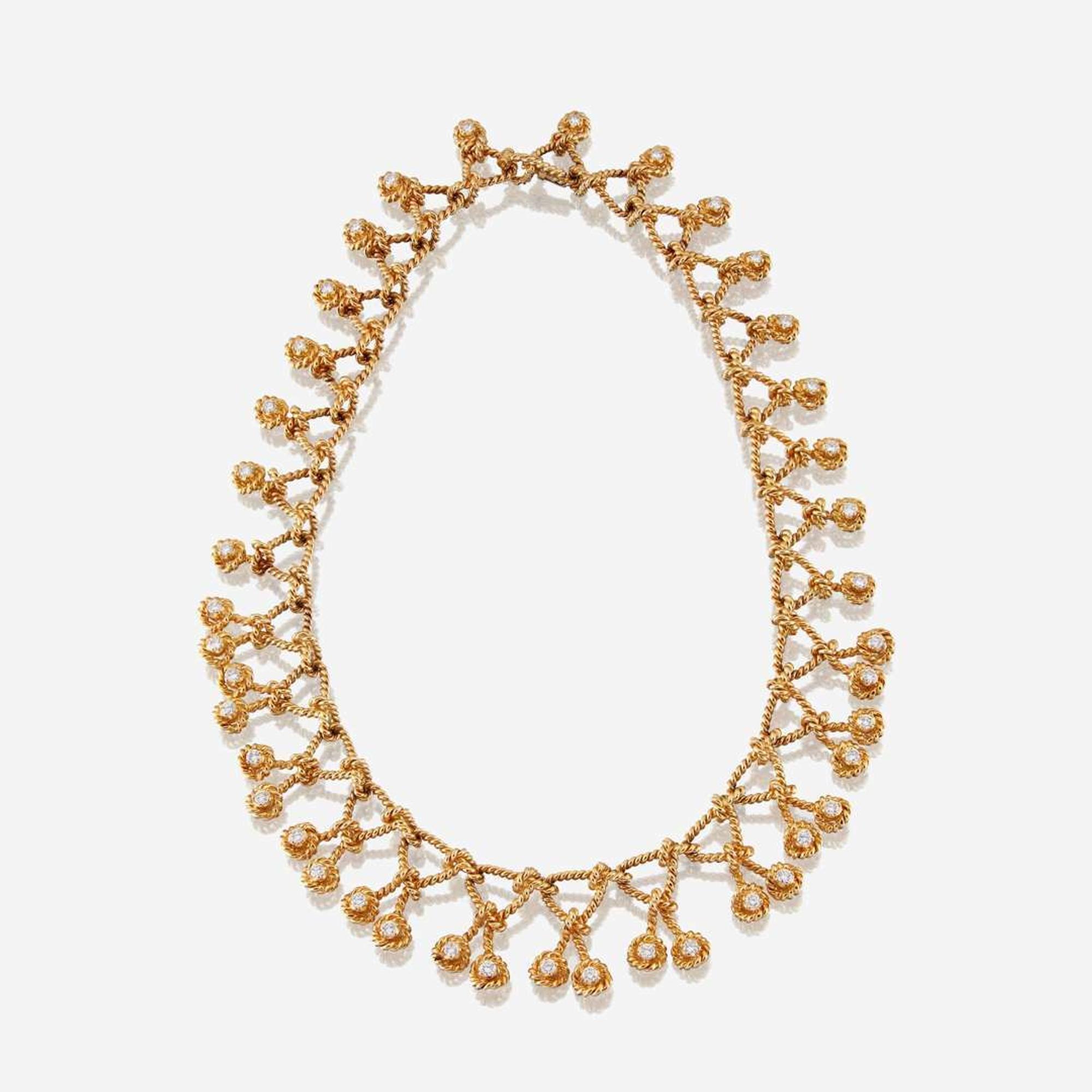 An eighteen karat gold and diamond necklace, Verdura Regatta