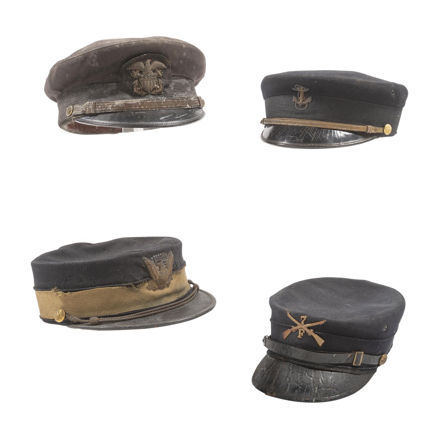 Mixed Group of American Military Headgear