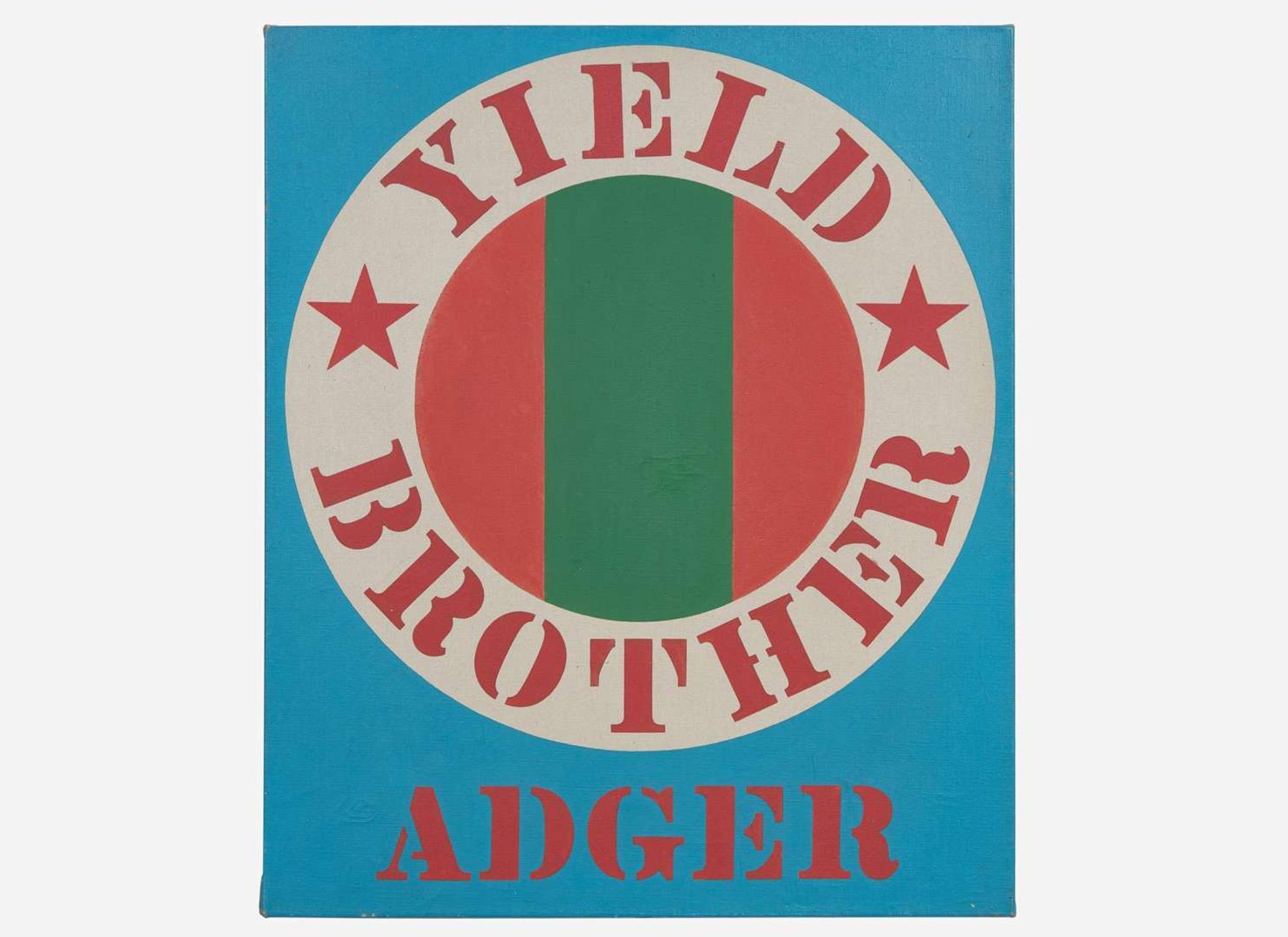 Robert Indiana (American, 1928-2018), Yield Brother Adger
