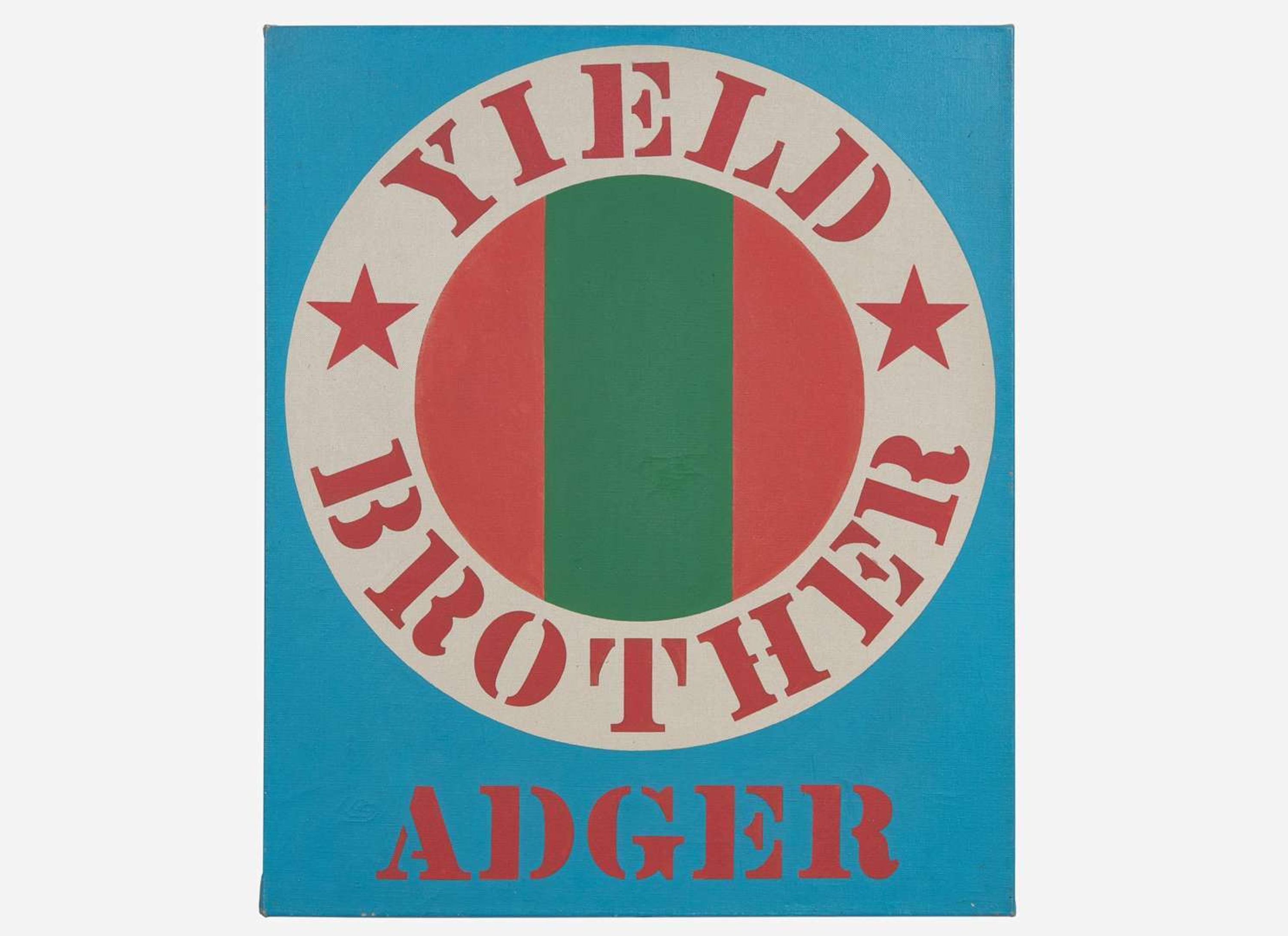 Robert Indiana (American, 1928-2018), Yield Brother Adger