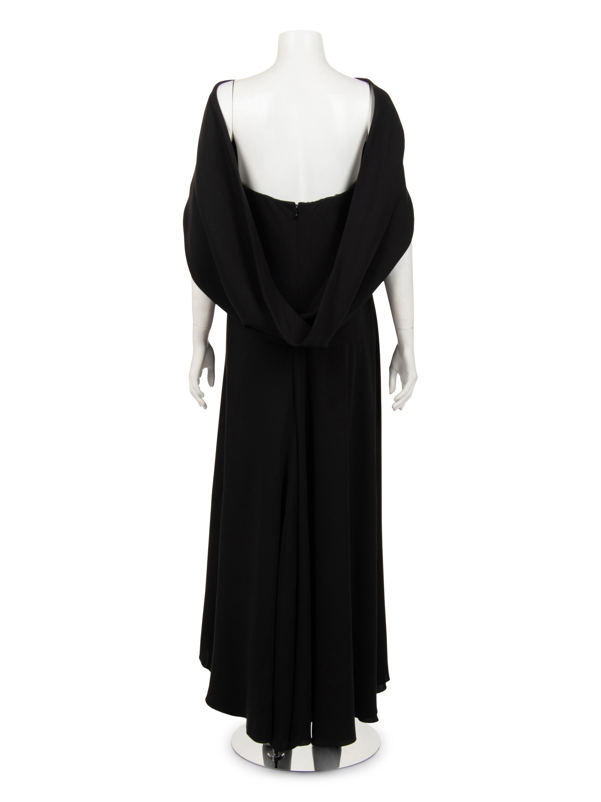 Ralph Rucci Silk Strapless Dress with Shrug
