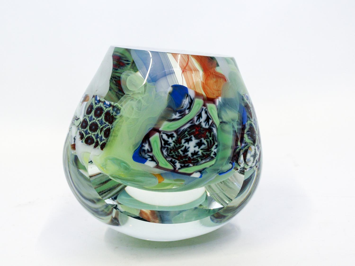 An American Studio Glass Sculpture, Richard Ritter (b. 1940) Height 7 3/4 inches.