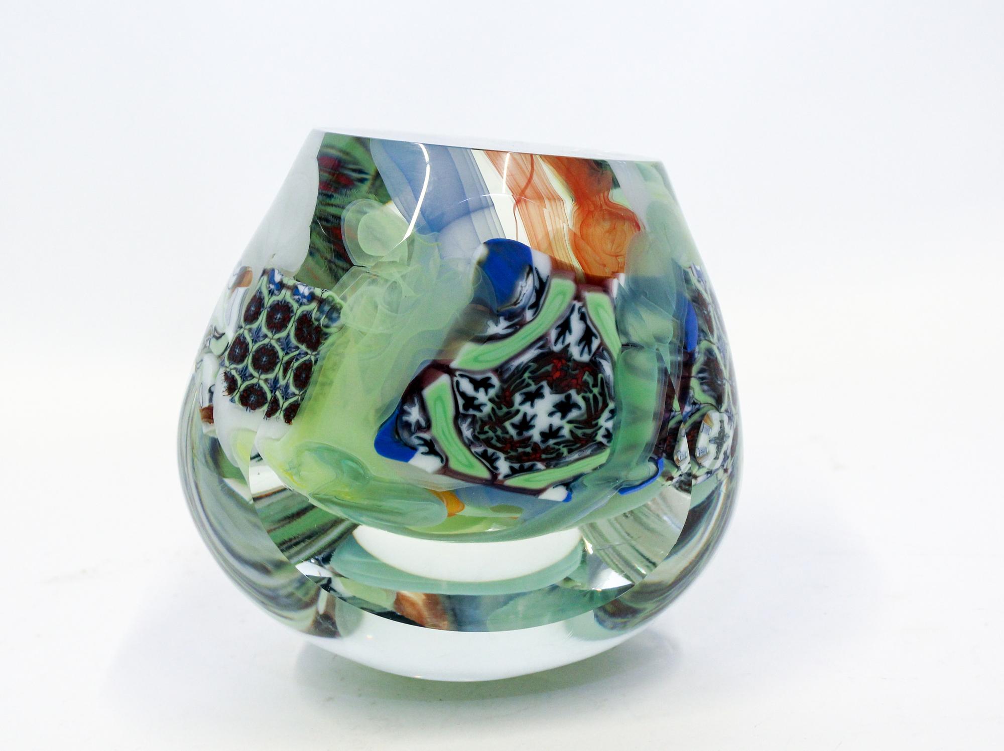 An American Studio Glass Sculpture, Richard Ritter (b. 1940) Height 7 3/4 inches.