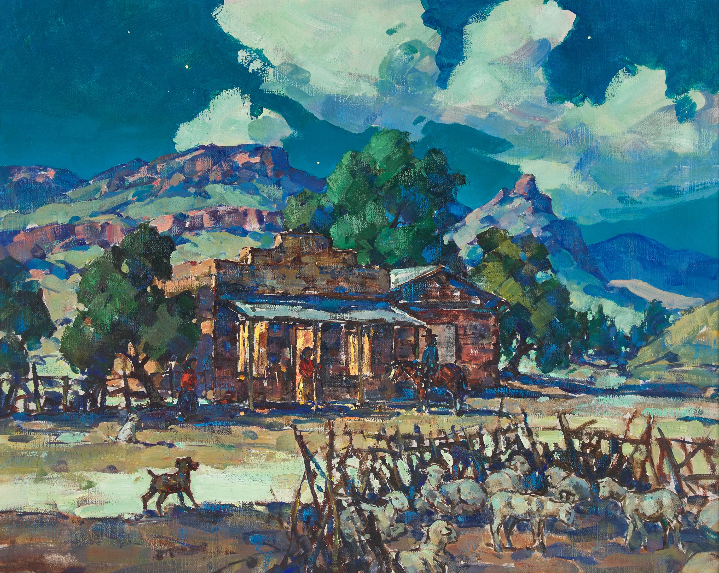 Marjorie Reed (American, 1915-1996) — Moonlit Night-Teec Nos Pos