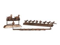 Three Mounted Cast Iron Carnival Shooting Targets