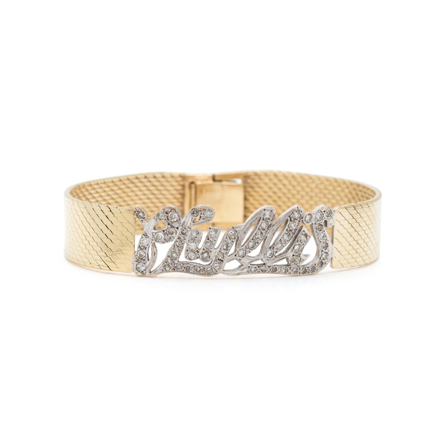 BICOLOR GOLD AND DIAMOND 'PHYLLIS' BRACELET