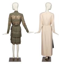 Bill Blass Gown and Valentino Lace Two Piece Ensemble, 1980-90s