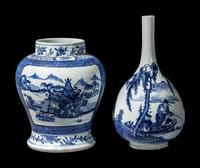Two Chinese Blue and White Porcelain Vessels
