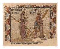A Roman Mosaic Panel with Tiphys, the Pilot of the Argo