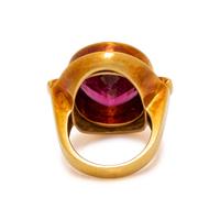 H. STERN, RUBELLITE TOURMALINE AND DIAMOND RING