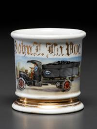 A Coal Truck Driver's Porcelain Occupational Shaving Mug