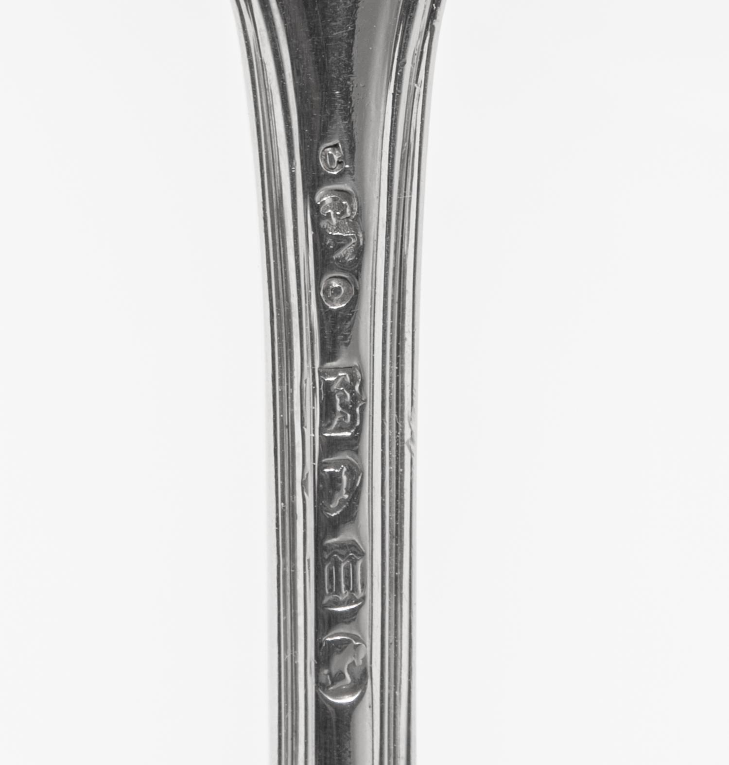 A Victorian Silver Flatware Service
