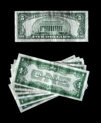 A Collection of Seven United States Small Size Silver Certificates