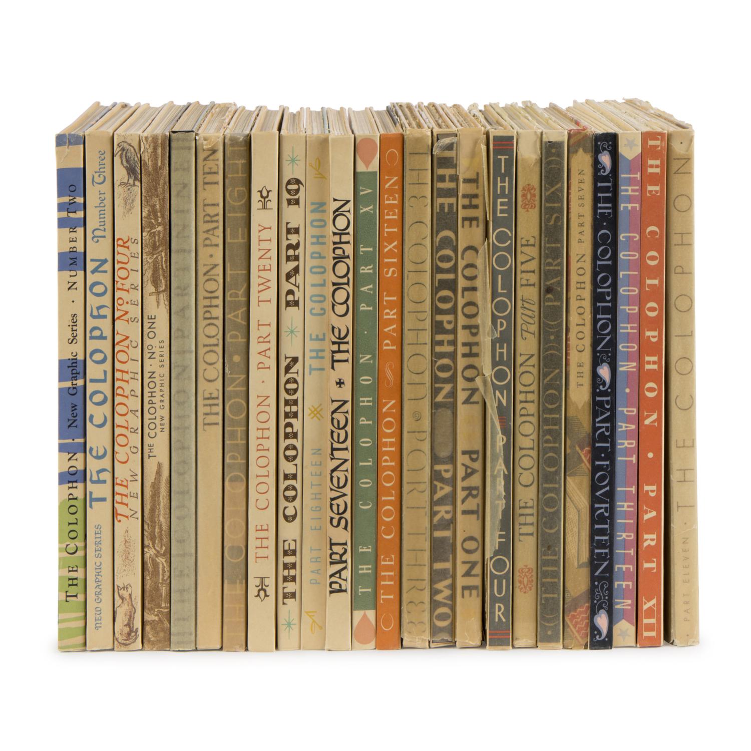 [Books About Books]. The Colophon. A Book Collectors' Quarterly . New York: The Colophon Ltd., 1930-1938.