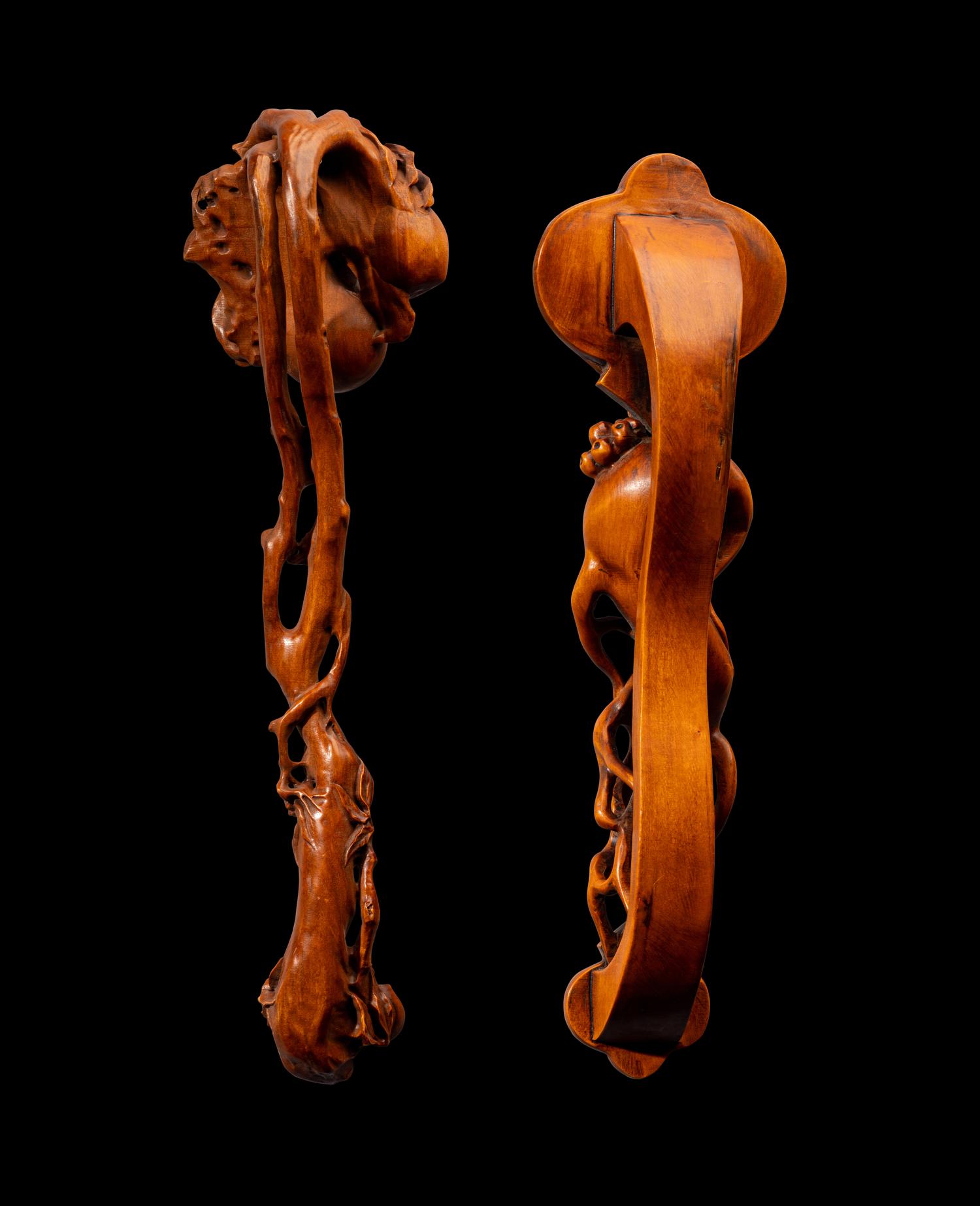 Two Chinese Boxwood Ruyi Scepters
