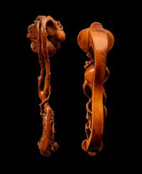 Two Chinese Boxwood Ruyi Scepters